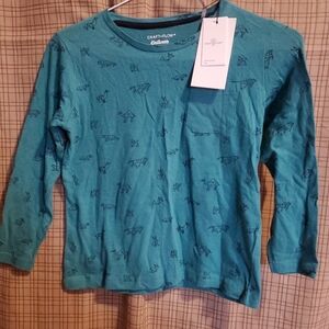 Craft & Flow Little Boys  Teal Long Sleeve Tee Shirt / Size 6 - L